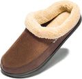 NewDenBer Men's Warm Memory Foam Slippers - Plush Indoor Outdoor Clog