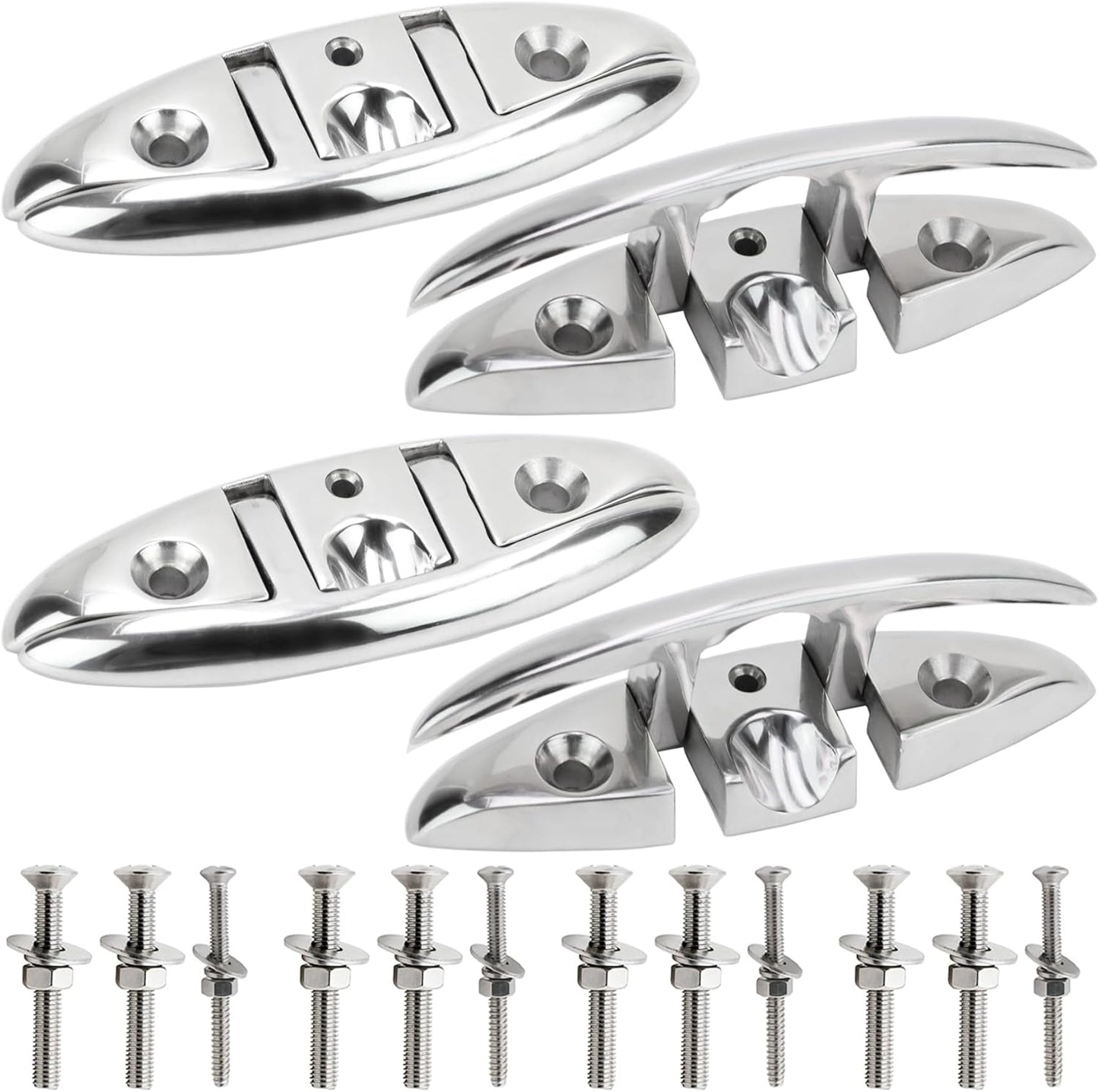 Boat Cleat 5in 6in 8in Stainless Steel Folding Cleats for Marine Use