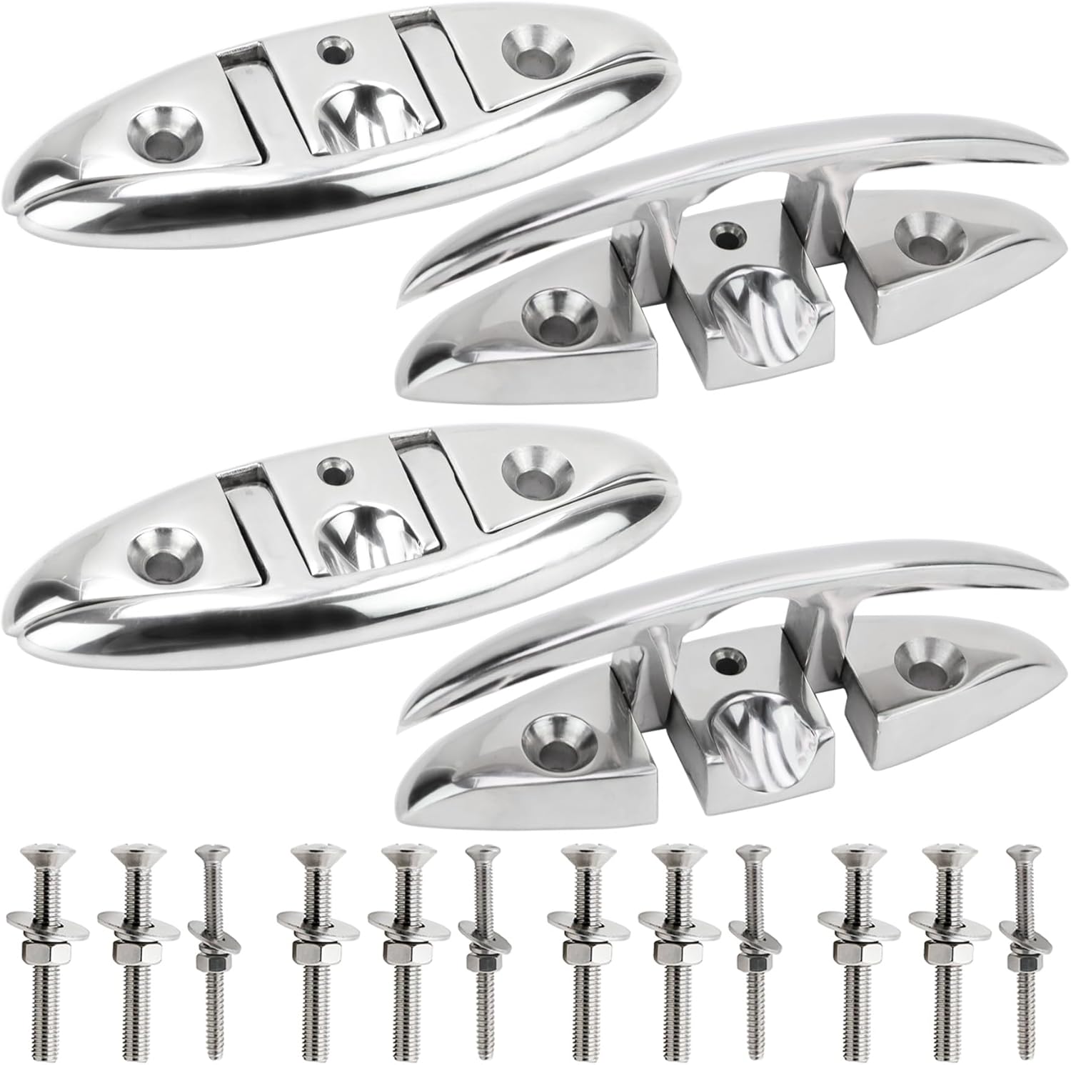Boat Cleat 5in 6in 8in Stainless Steel Folding Cleats for Marine Use