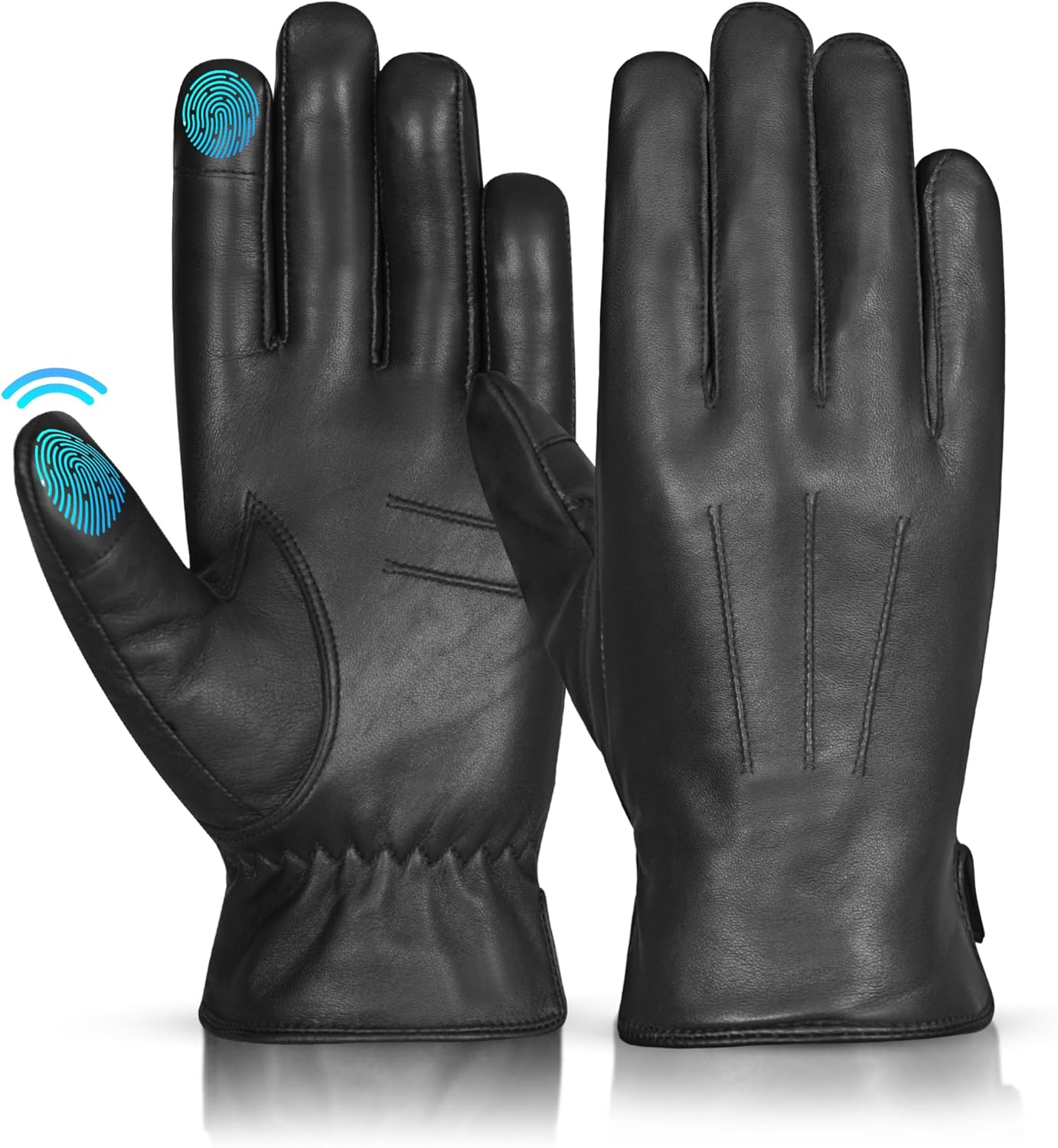 Touchscreen Leather Driving Gloves for Men