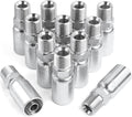 3/8in Hose x 3/8in NPTF Male Hydraulic Hose End Crimp Fitting - Heavy