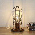 Industrial Antique Bronze Cage Table Lamp for Bedroom & Living Room