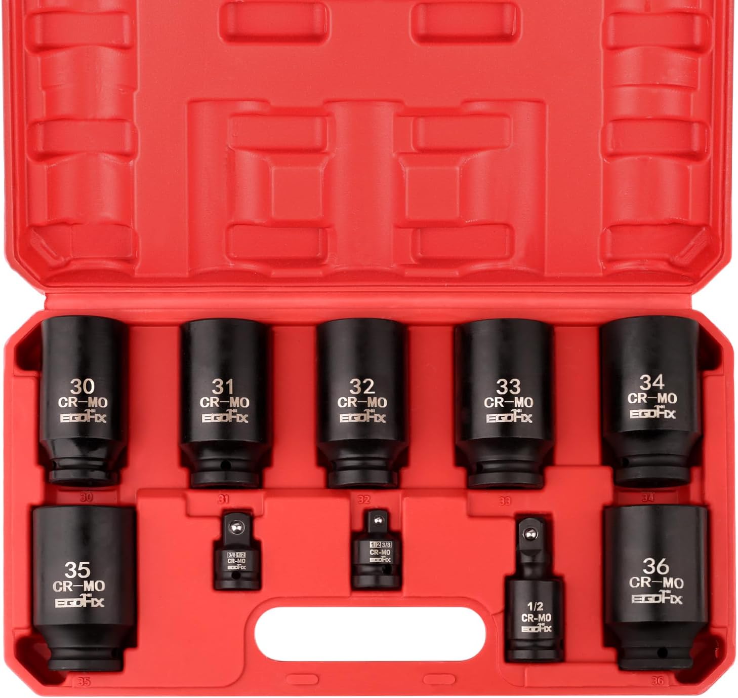 1/2 Impact Axle Nut Socket Set 10 Pieces for Professionals