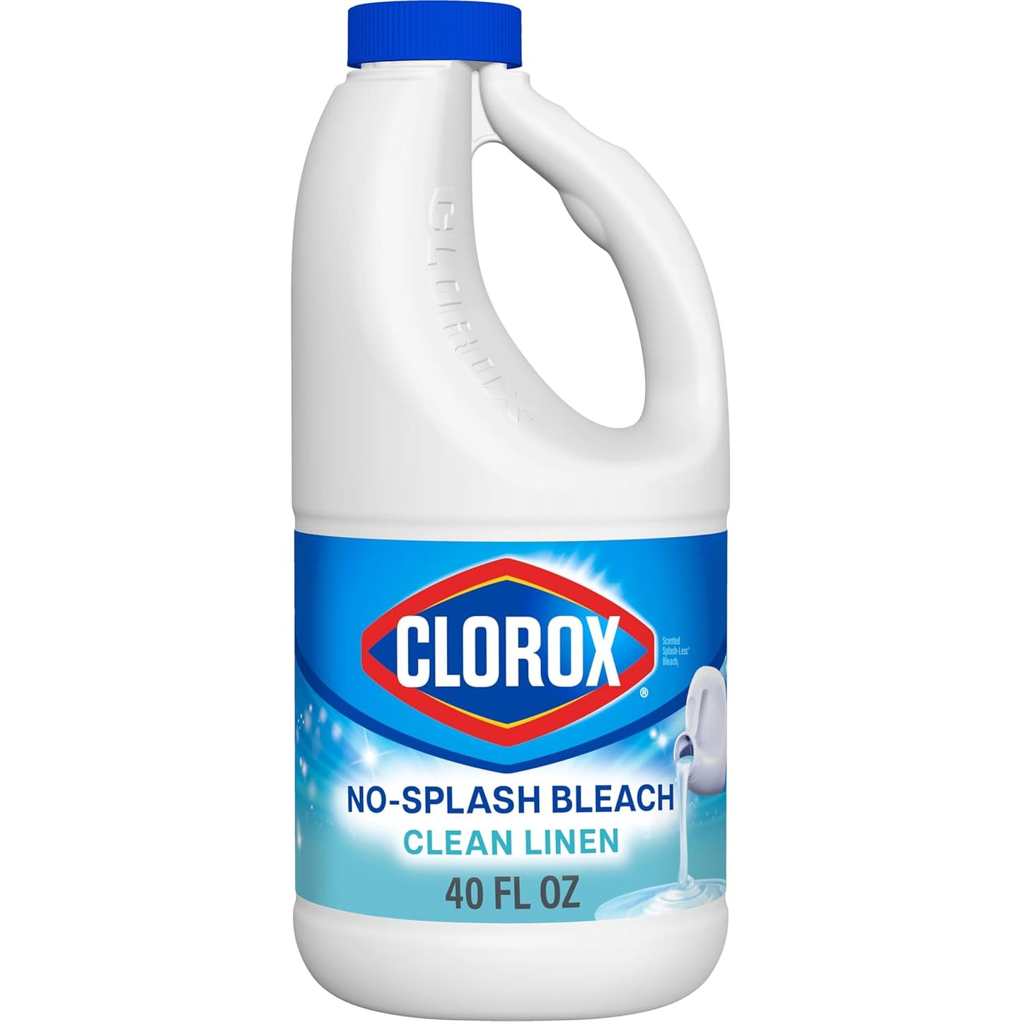 CLOROX No-Splash Bleach, Clean Linen, 40 oz: Mess-free Cleaning