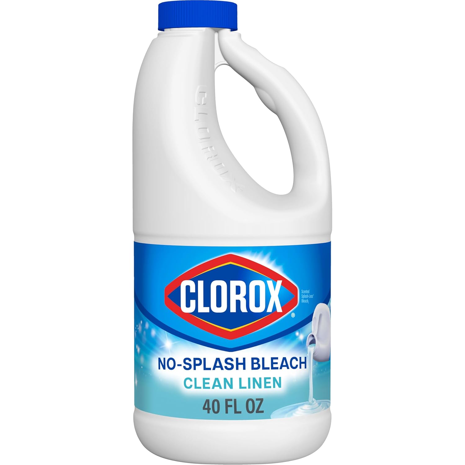 CLOROX No-Splash Bleach, Clean Linen, 40 oz: Mess-free Cleaning