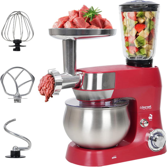 6-in-1 Multifunctional Stand Mixer with Meat Grinder & Juicer