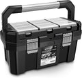19 Inch Tool Box with Removable Tray - Durable Craft & Household