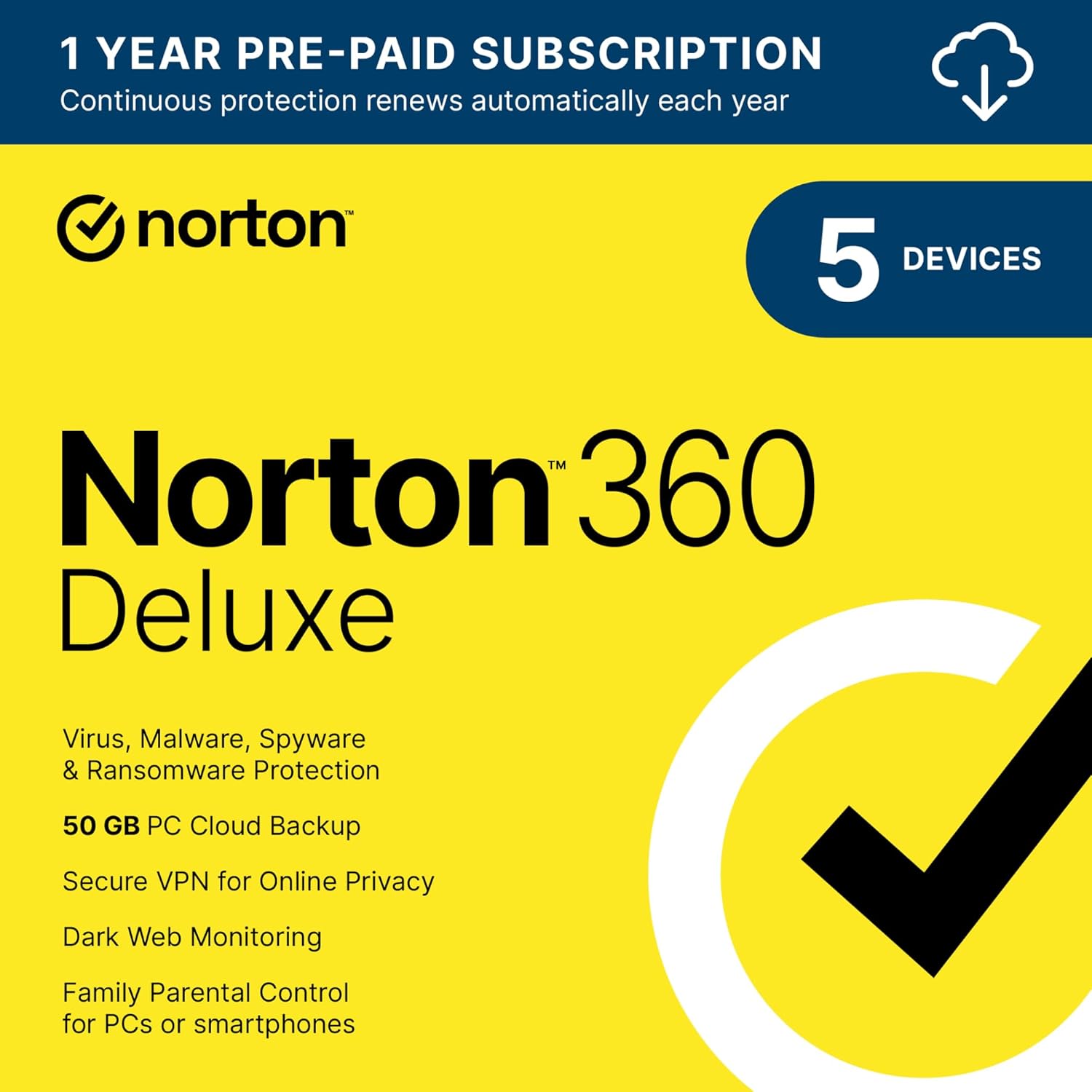 Norton 360 Deluxe 2025: Total Security for 5 Devices