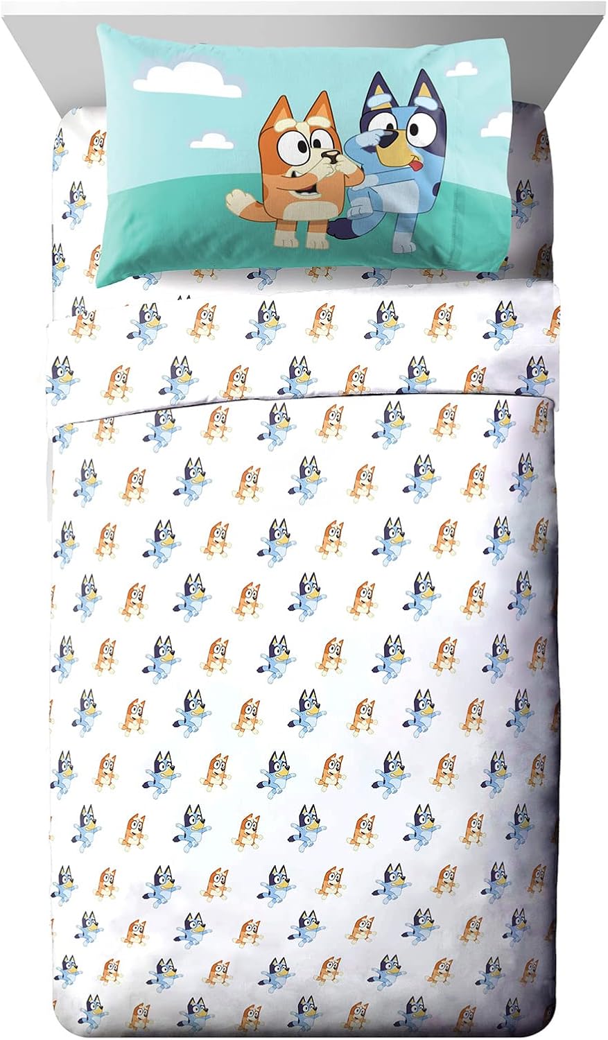 Bluey & Bingo Full Size Sheet Set - Super Soft Kids Bedding
