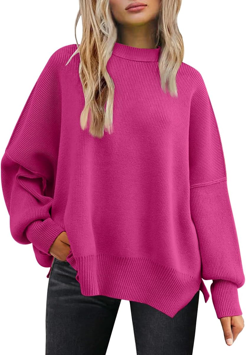 LILLUSORY Women's Oversized Batwing Sweaters for Fall Fashion