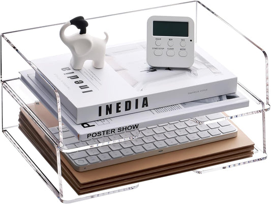 Acrylic Paper Tray Desk Organizers for Efficient Document Storage