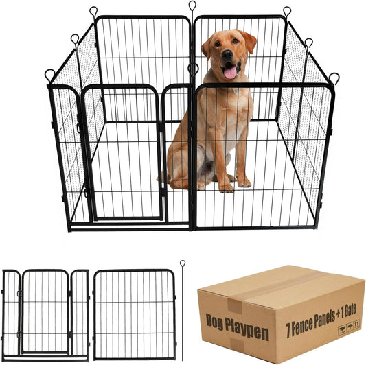 Dog Playpen for Outdoor Use - Portable Pet Fence for Safety