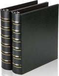 Vintage 3 Ring Binder 1.5 in (2 Pack) - Professional Leather Look