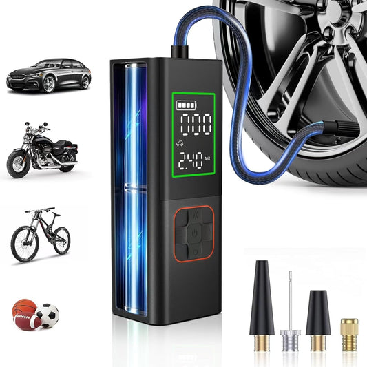 Powerful 160PSI Cordless Tire Inflator with LED by Tesoroli