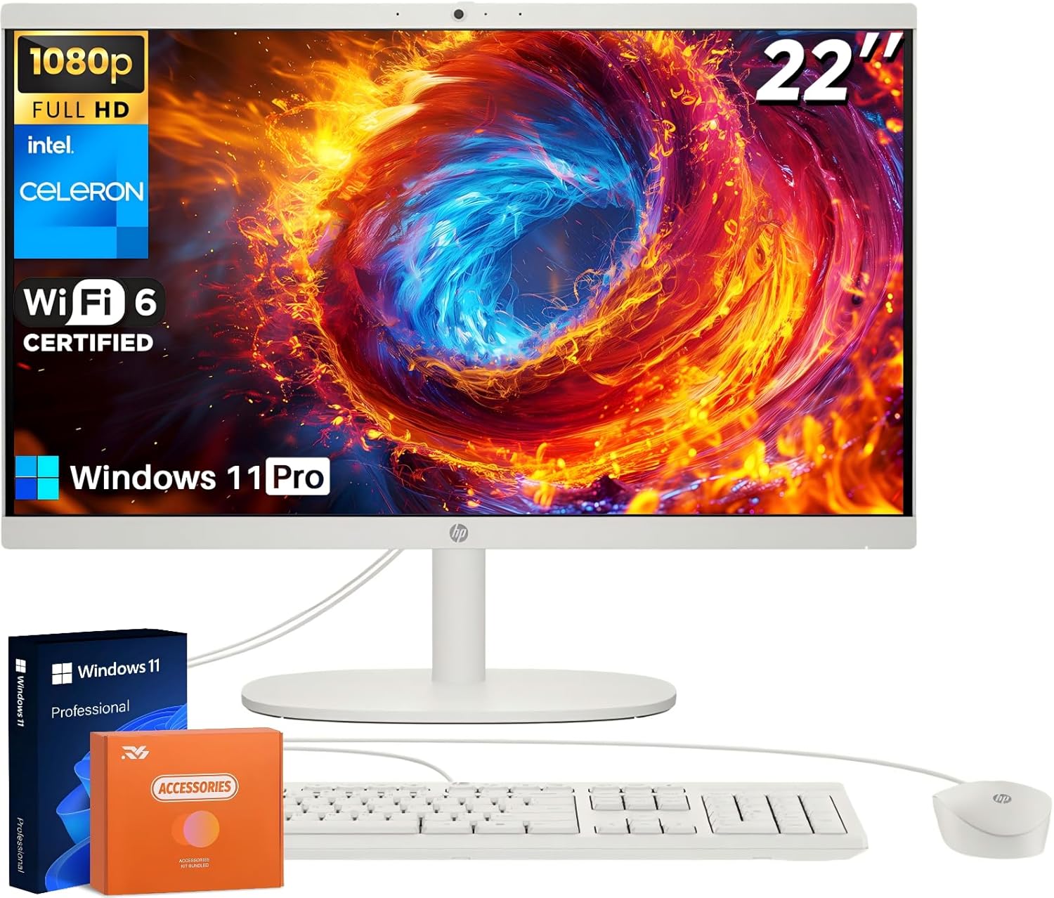 HP 2025 All-in-One Desktop Computer with Intel Celeron J4025