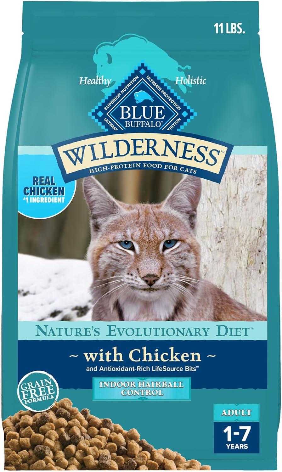 Blue Buffalo Wilderness High-Protein Cat Food for Hairball Control