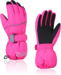 Kids Waterproof Snow Gloves for Boys Girls - Warm Ski Mittens