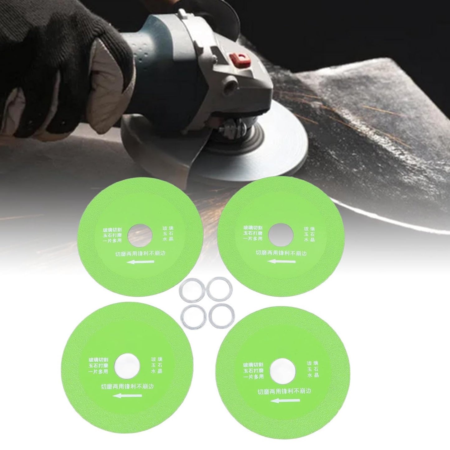 Garosa 4Pcs 4 Inch Glass Cutting Discs - Precision Cuts