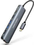 USB C Hub 4K 60Hz 7-in-1 USB-C Hub Multiport Adapter - Compact 4K