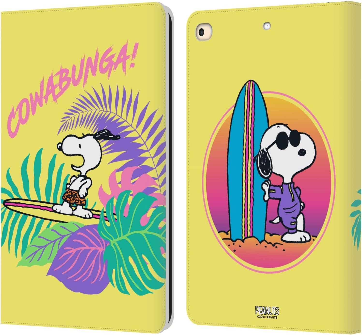 Peanuts Cowabunga! Snoopy Aloha Disco Leather Wallet Case