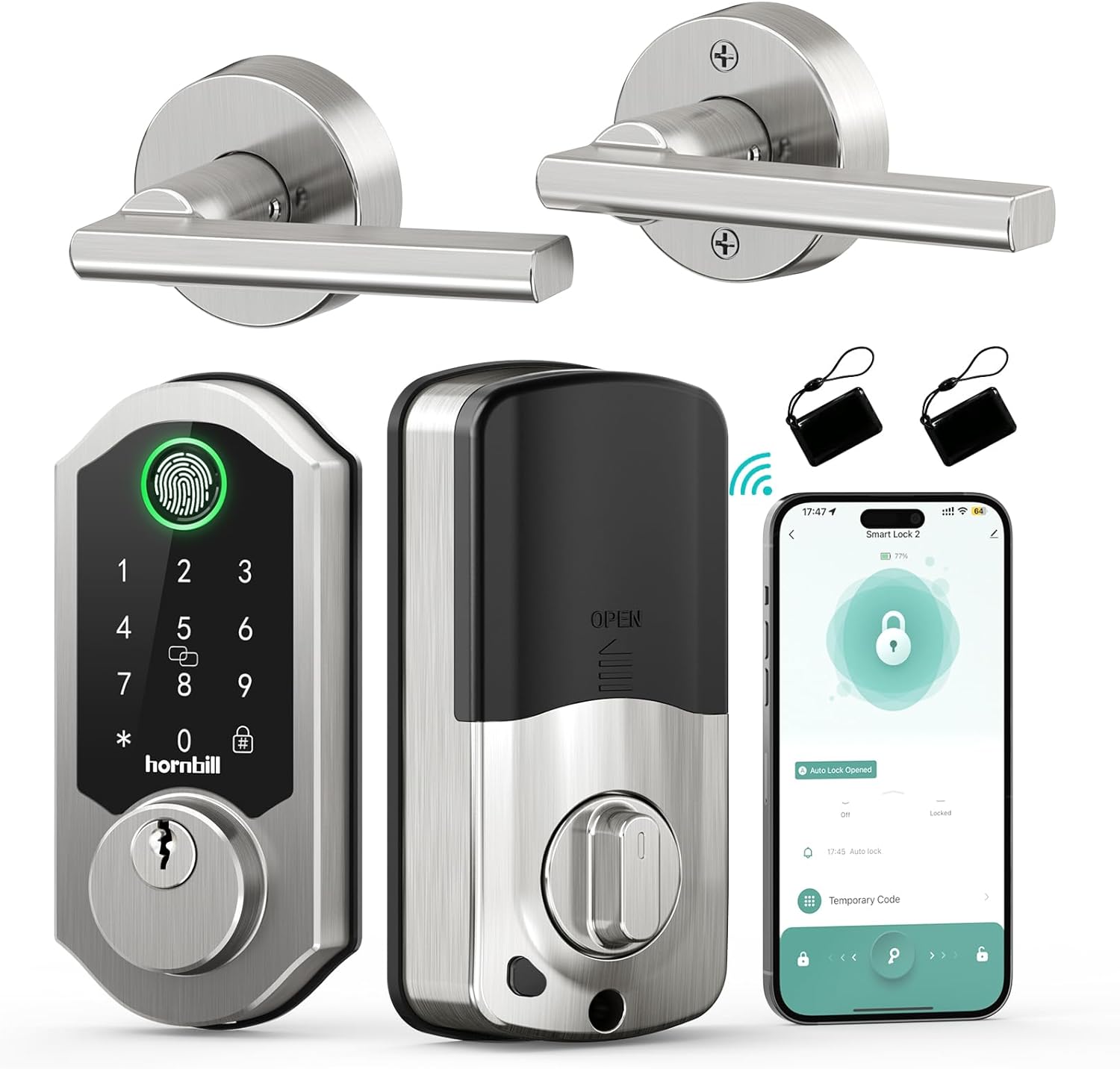 Keyless Entry & App Control: Fingerprint WiFi Deadbolt