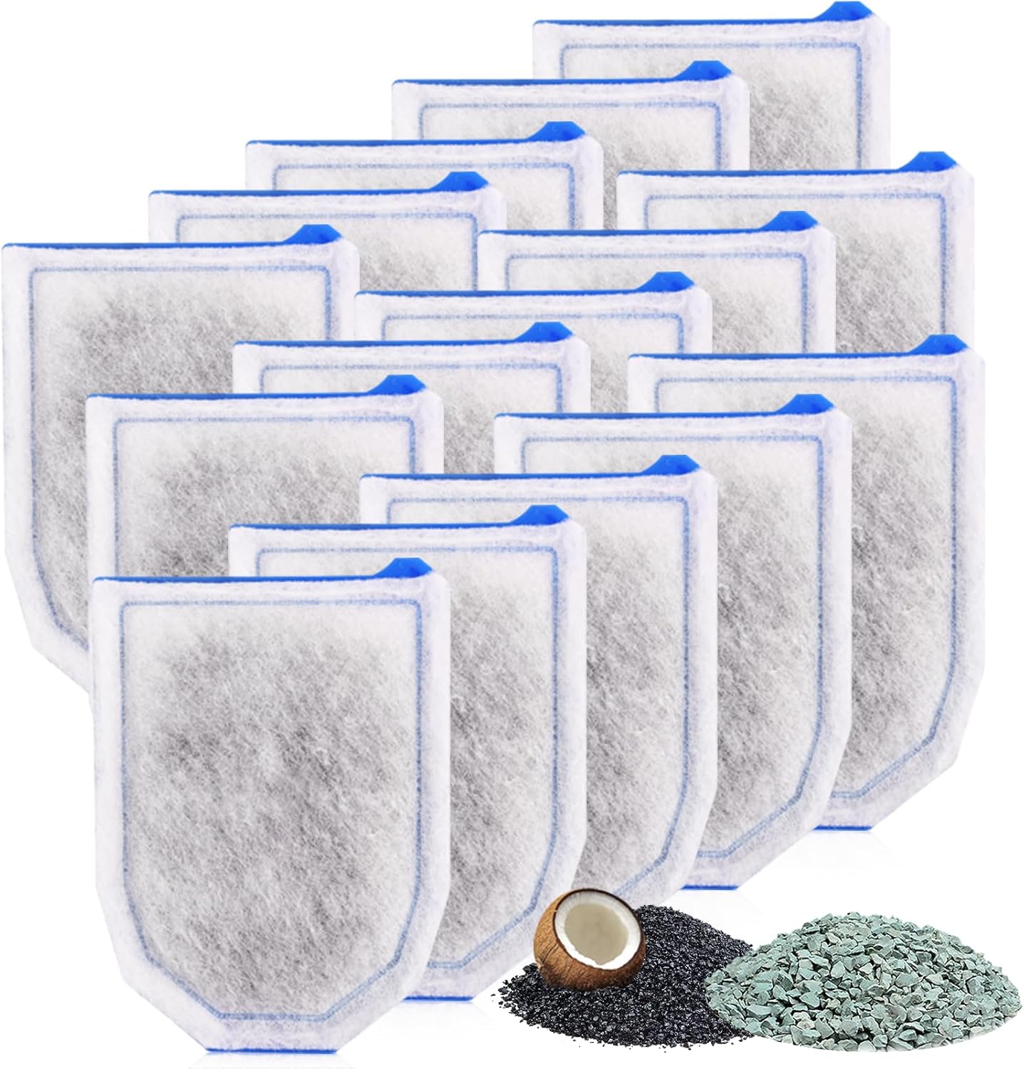 15 Pack Carbon Filter Cartridges for Tetra Whisper EX Filters