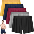 Mens Bamboo Rayon Boxer Shorts 5 Pack - Comfortable Relaxed Fit