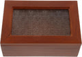 Elegant Vintage Jewelry Storage Box with Glass Window - Compact