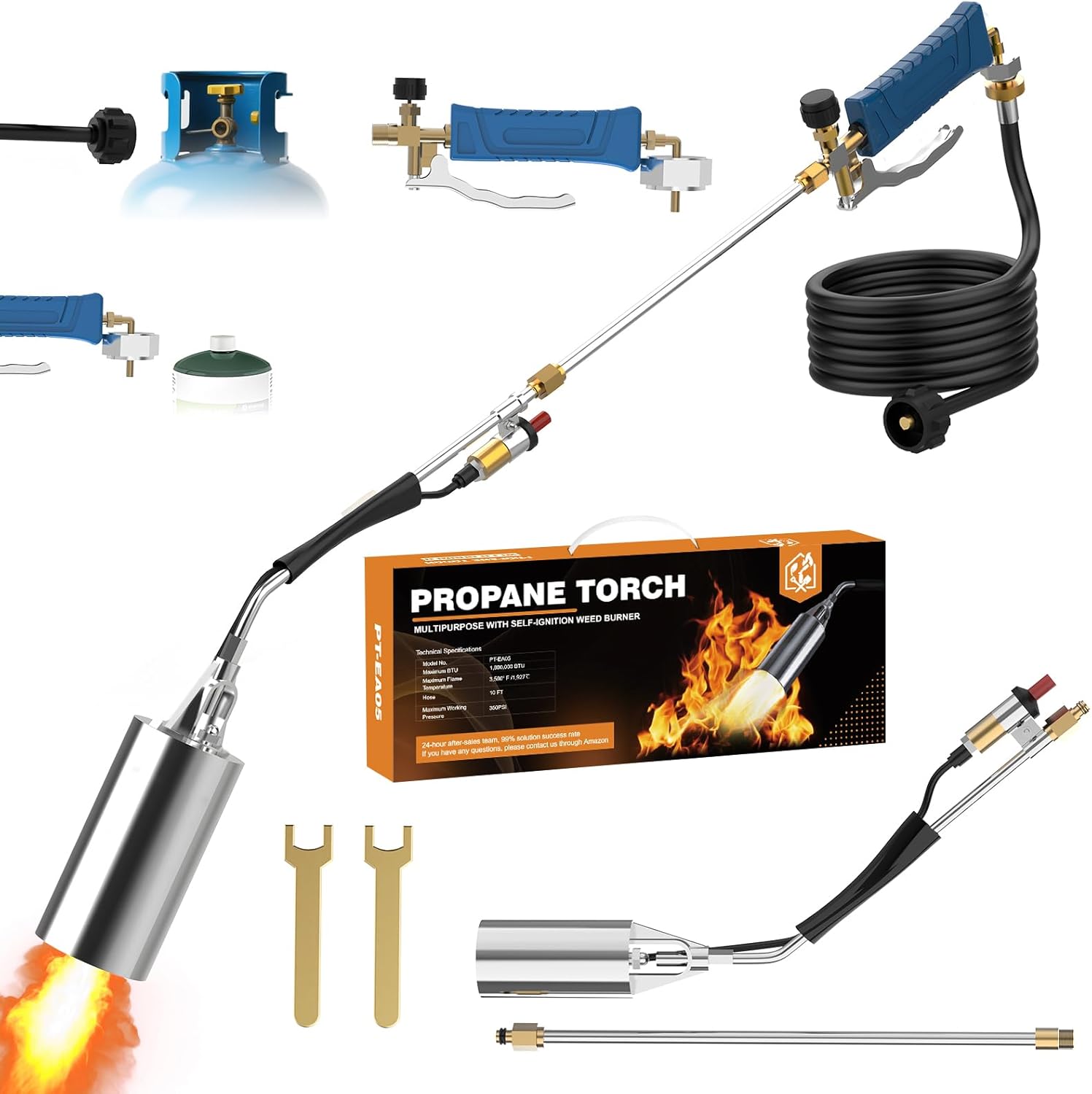 Propane Torch Weed Burner Kit for Efficient Weeding and More