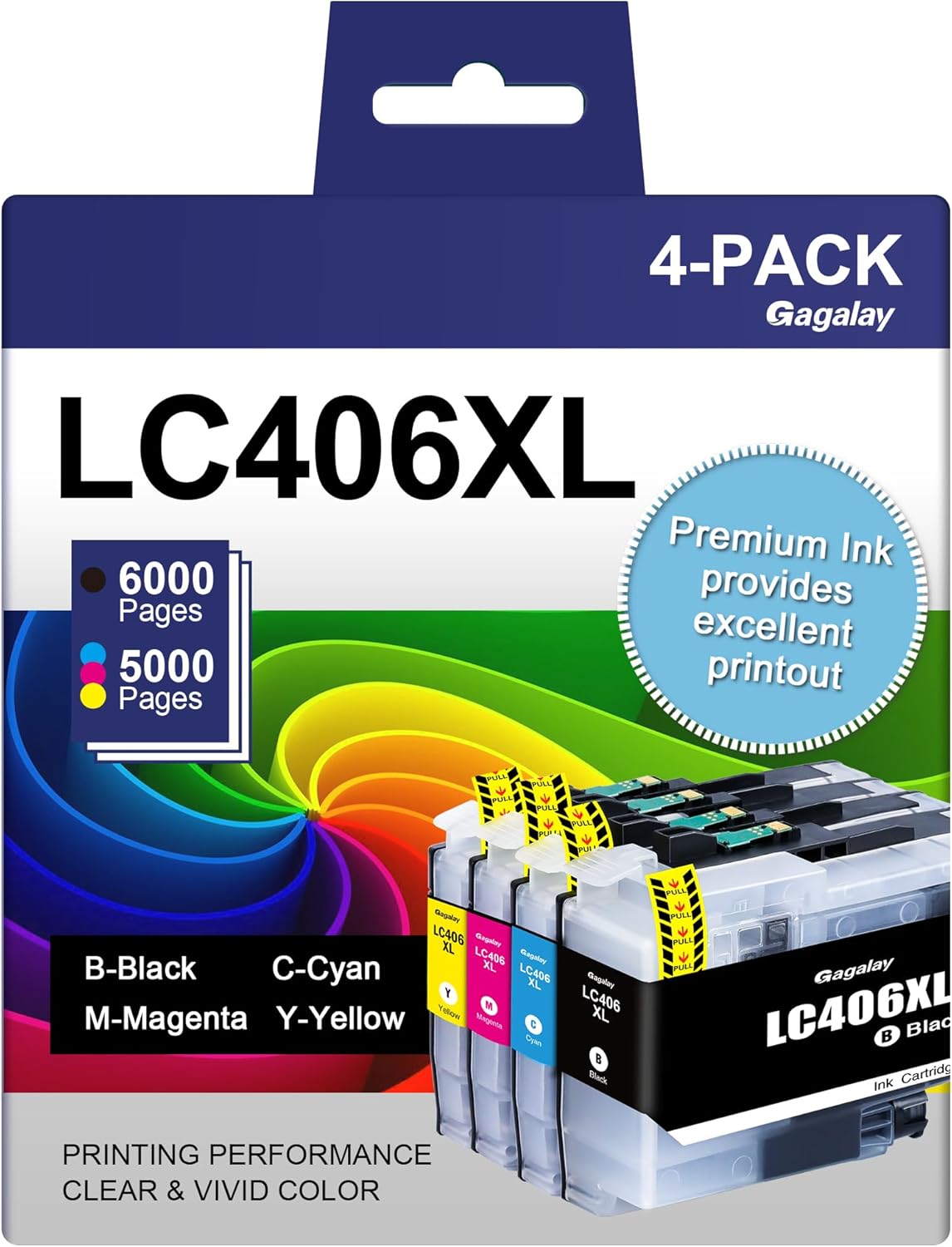 High Yield LC406XL Ink Cartridges for Brother Printers Replacement