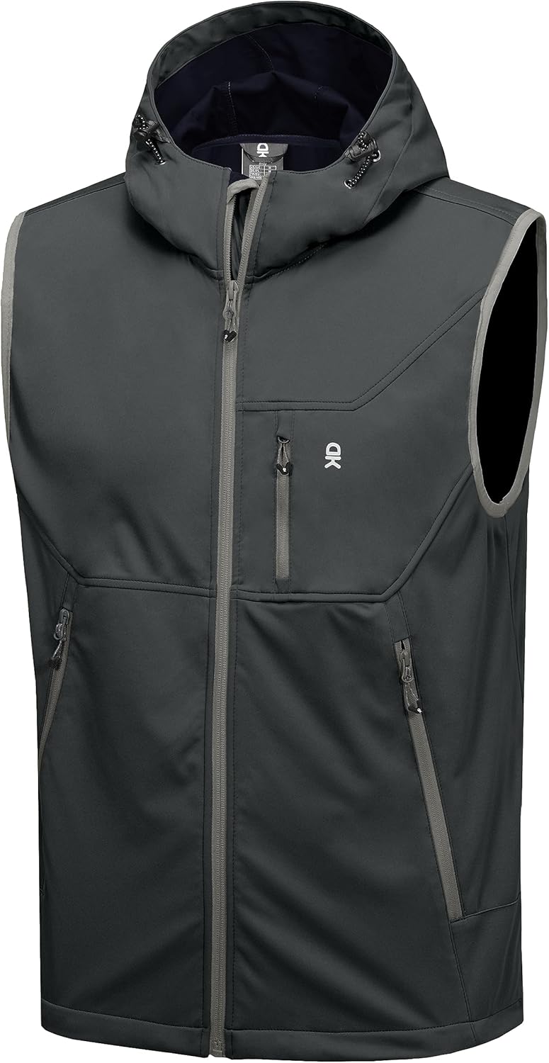 Little Donkey Andy Men's Lightweight Softshell Vest for Travel