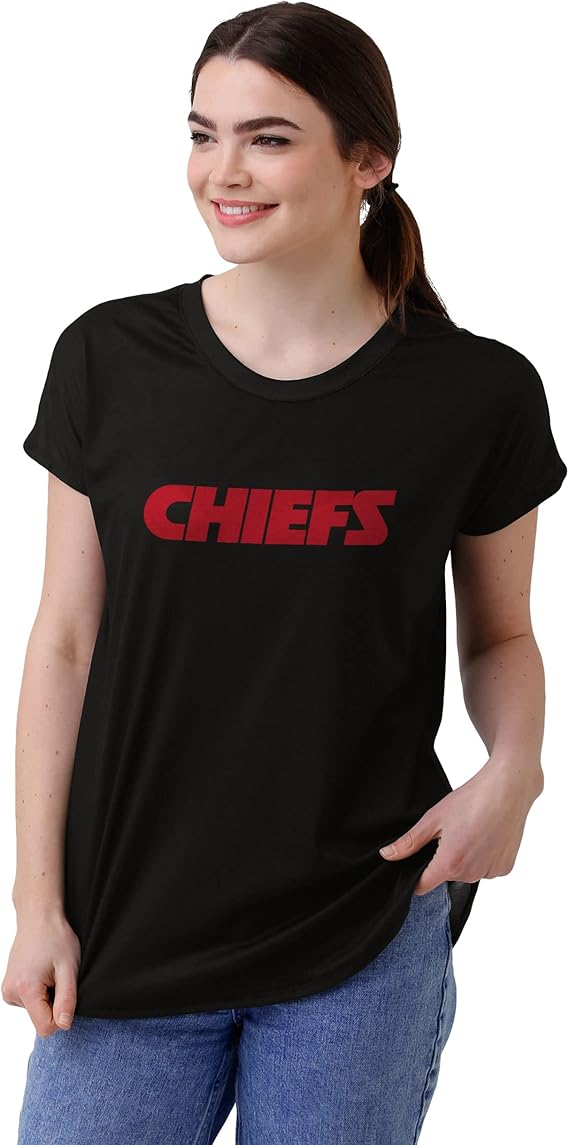 FOCO Women's NFL Team Logo Tunic Top Shirt for Fashion Lovers