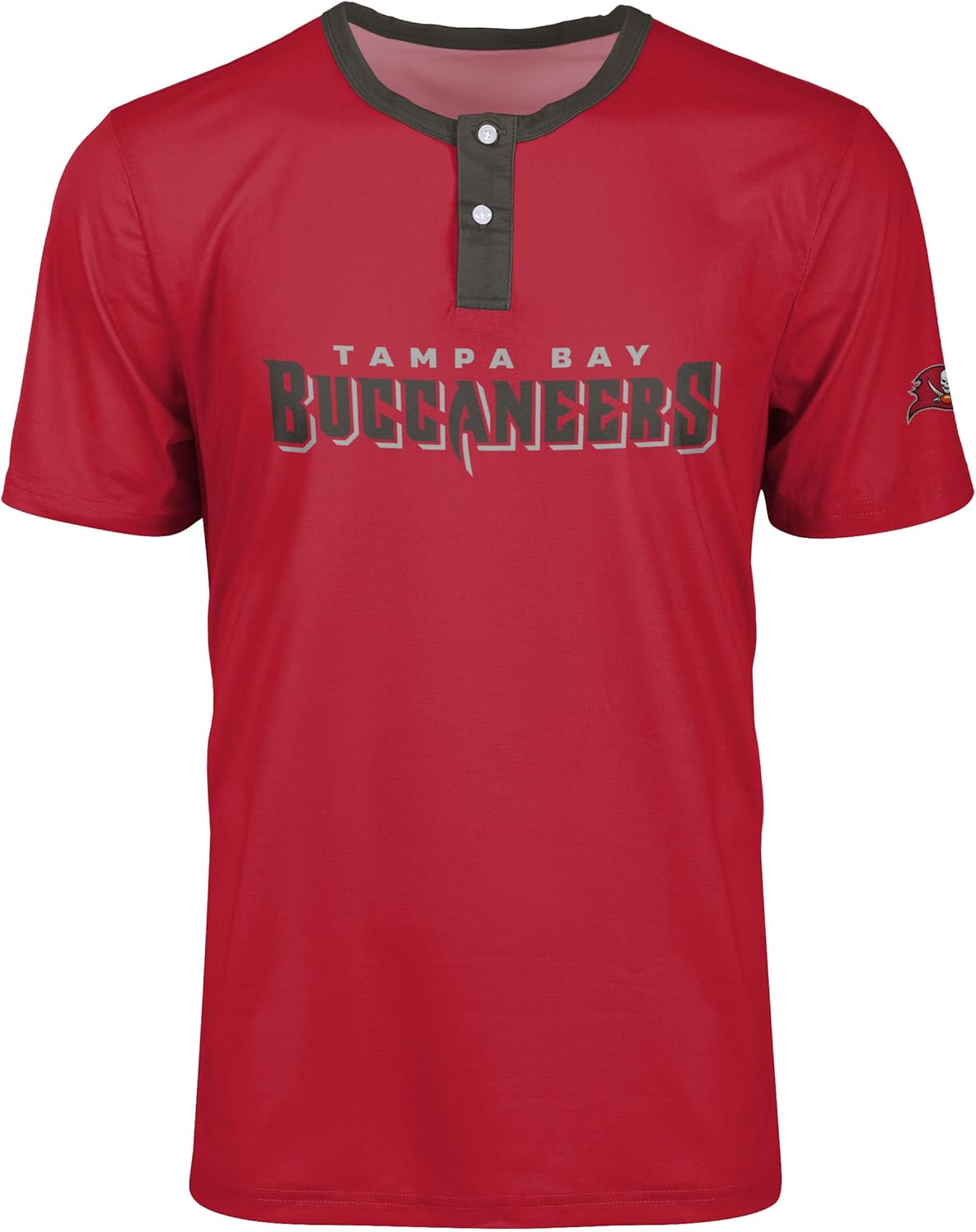 FOCO NFL Mens Team Logo Shirt Short Sleeve Henley for Fans