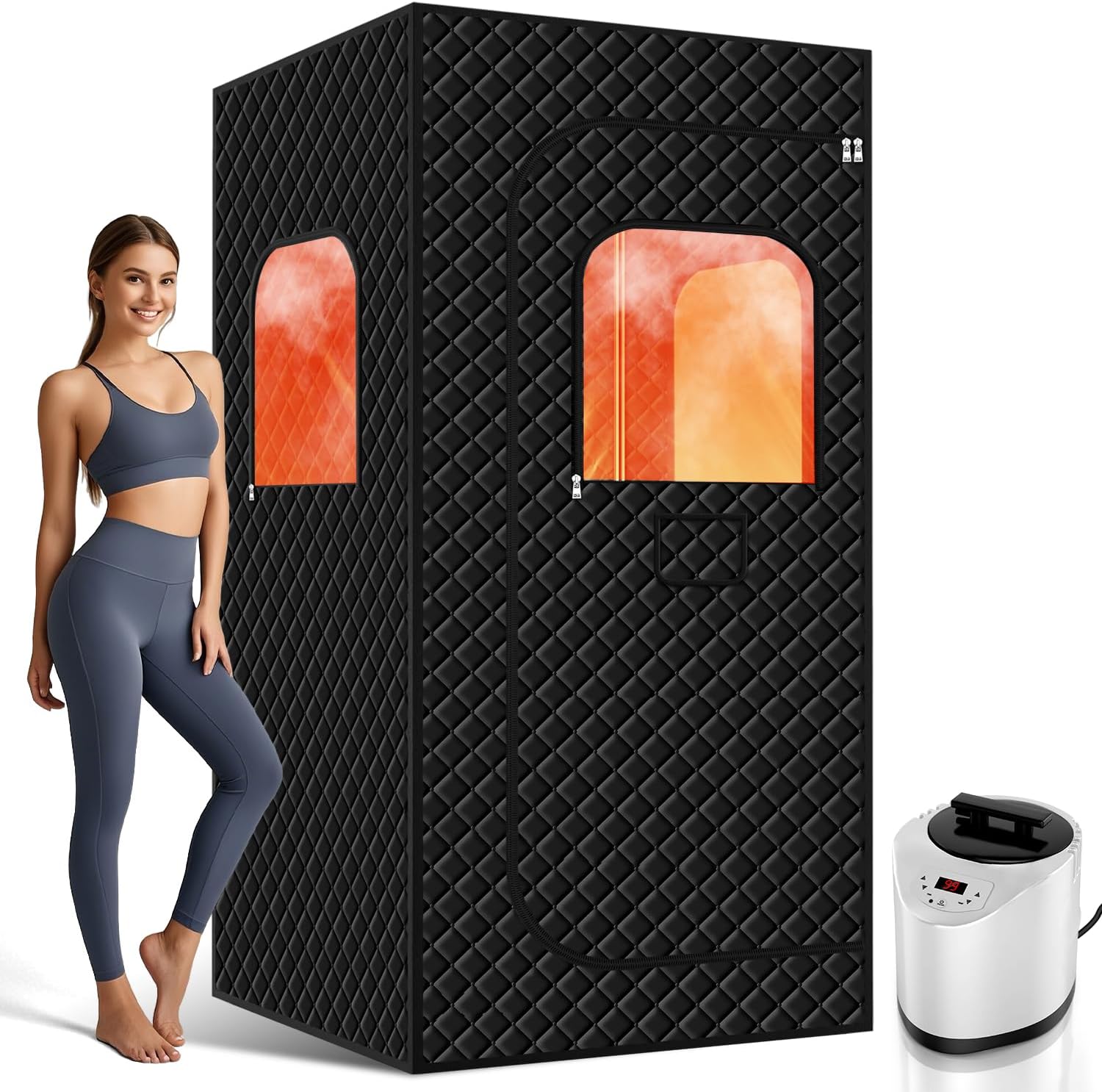 Portable Full Size Sauna Box with Large Steamer - Spa Anywhere!