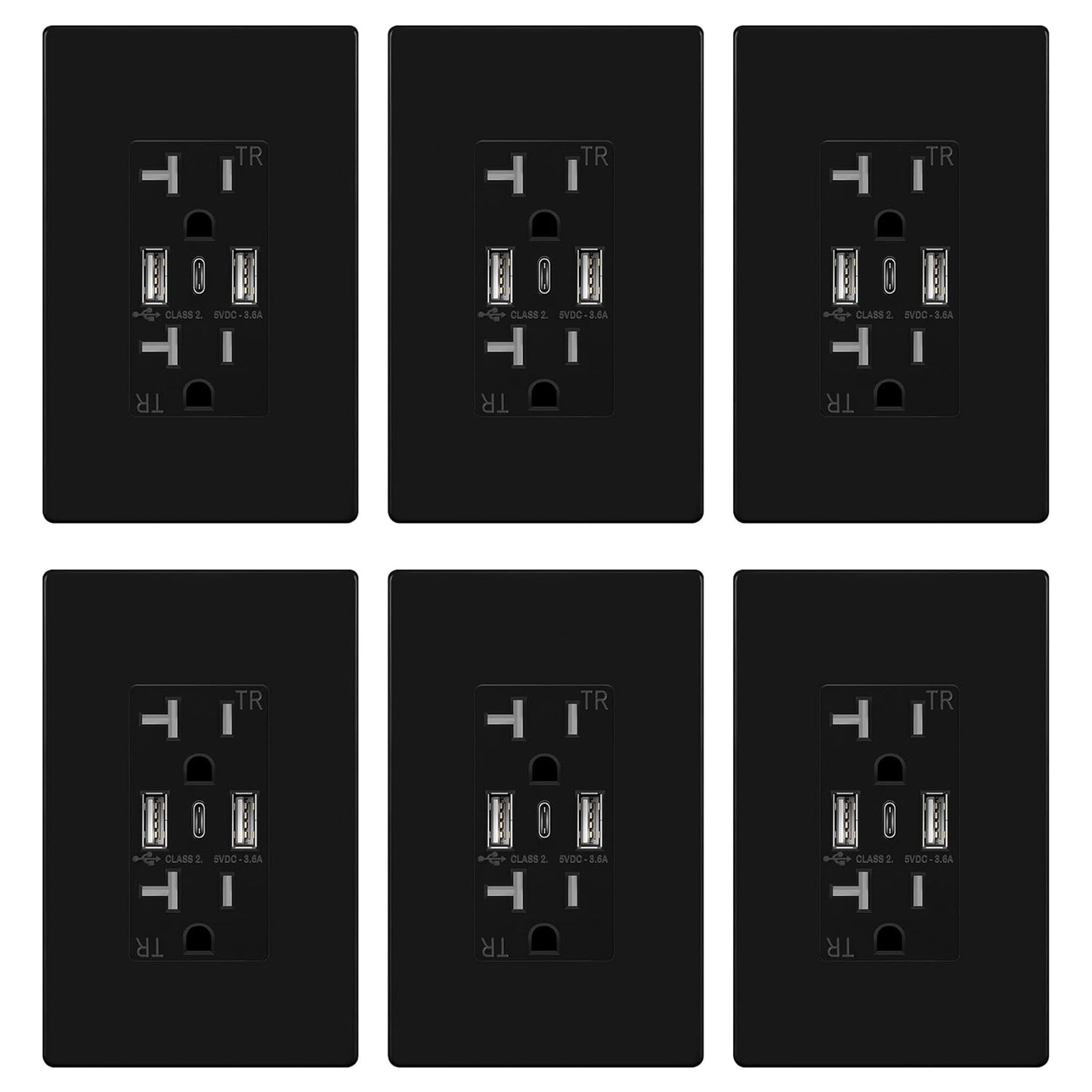 TOPGREENER 3-Port Type C USB Wall Outlet for Efficient Charging