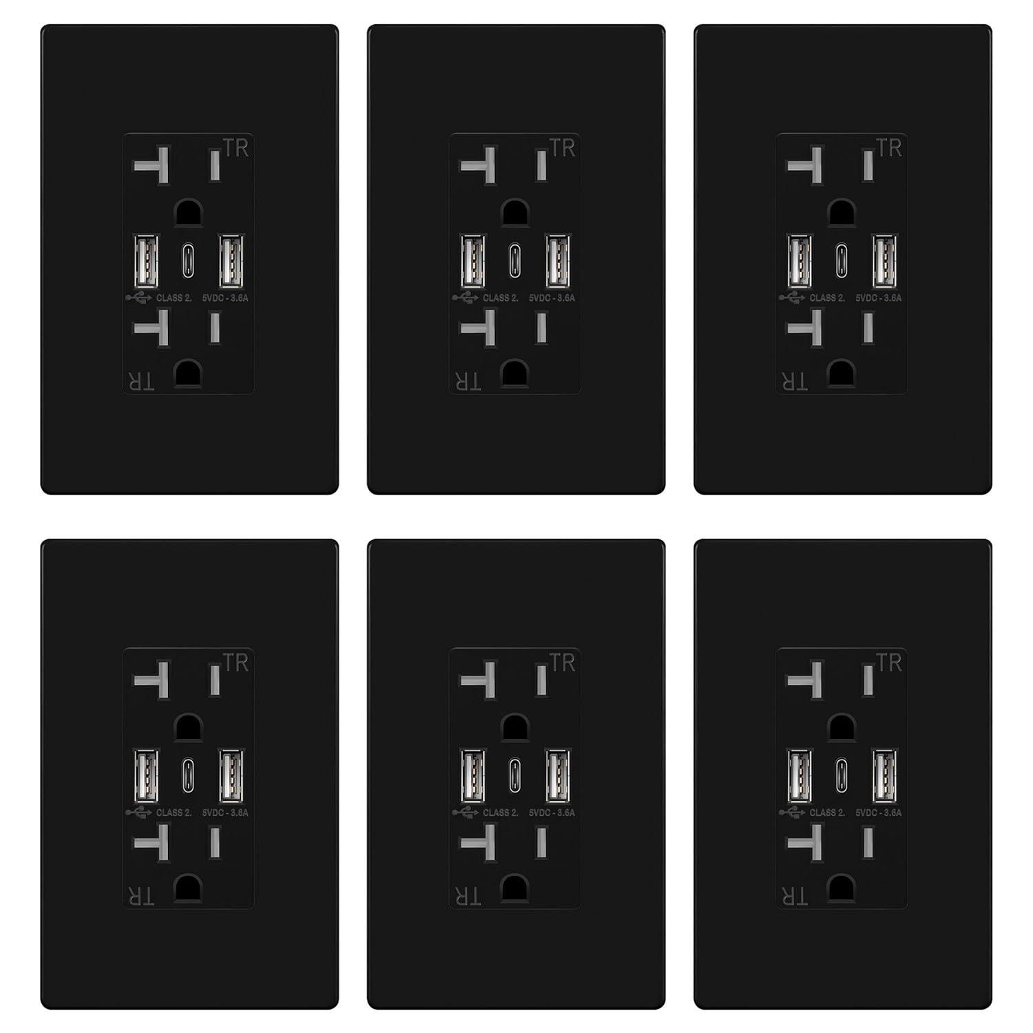TOPGREENER 3-Port Type C USB Wall Outlet for Efficient Charging
