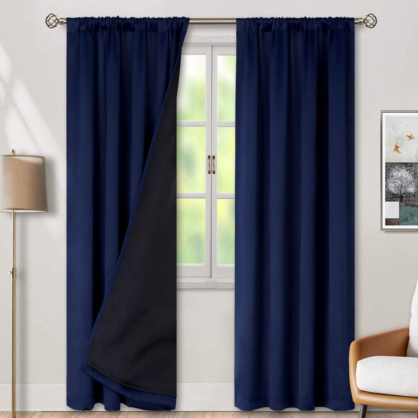 BGment Blackout Curtains 90 Inch Length for Total Darkness