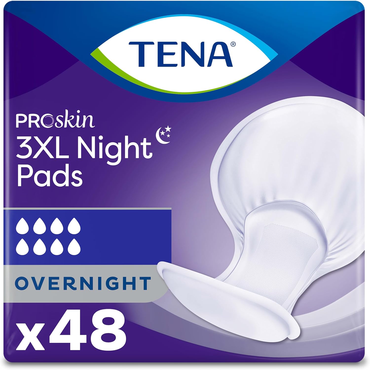 TENA ProSkin Incontinence Pads 3XL Overnight for Men & Women