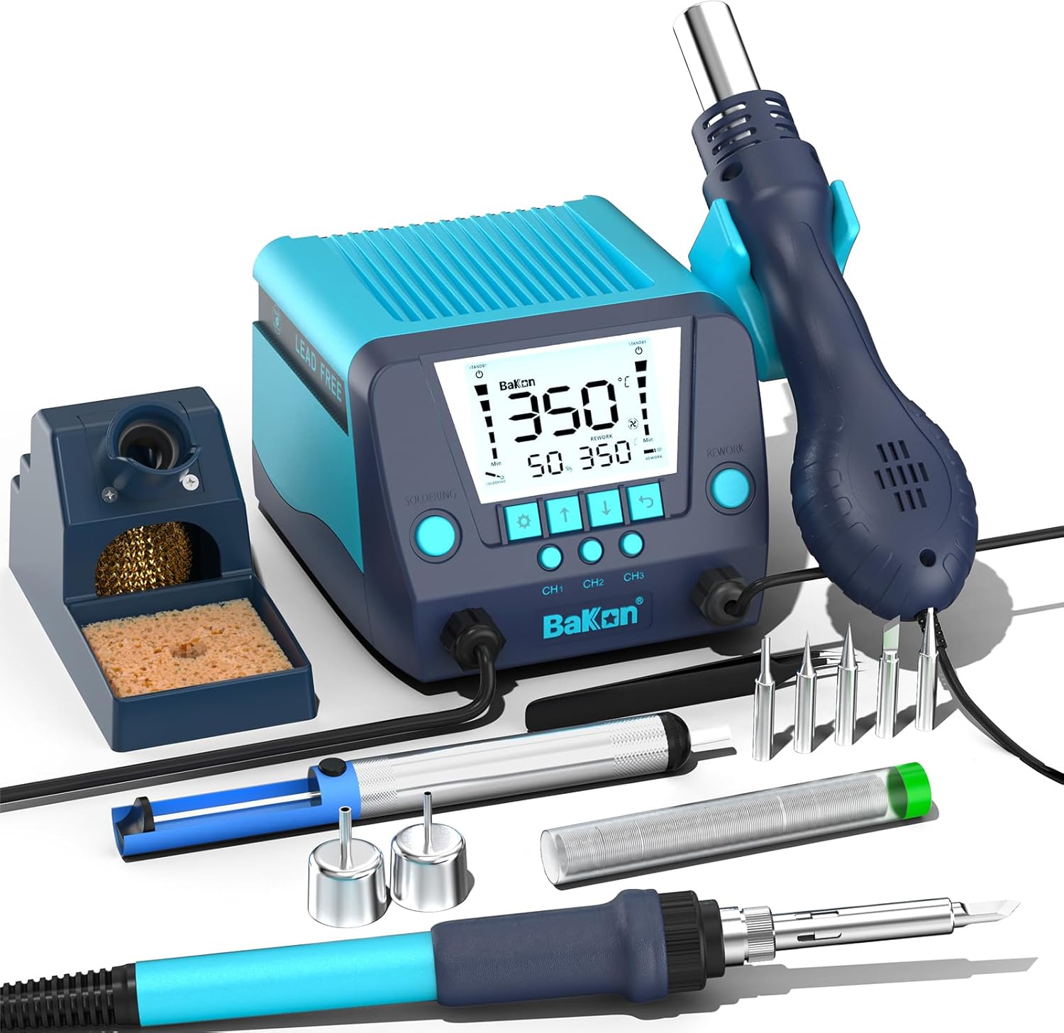 882 2-In-1 Digital Soldering Hot Air Rework Station Kit Review