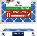 16x25x1 Air Filter MERV 11 6-Pack - High Capture Replacement