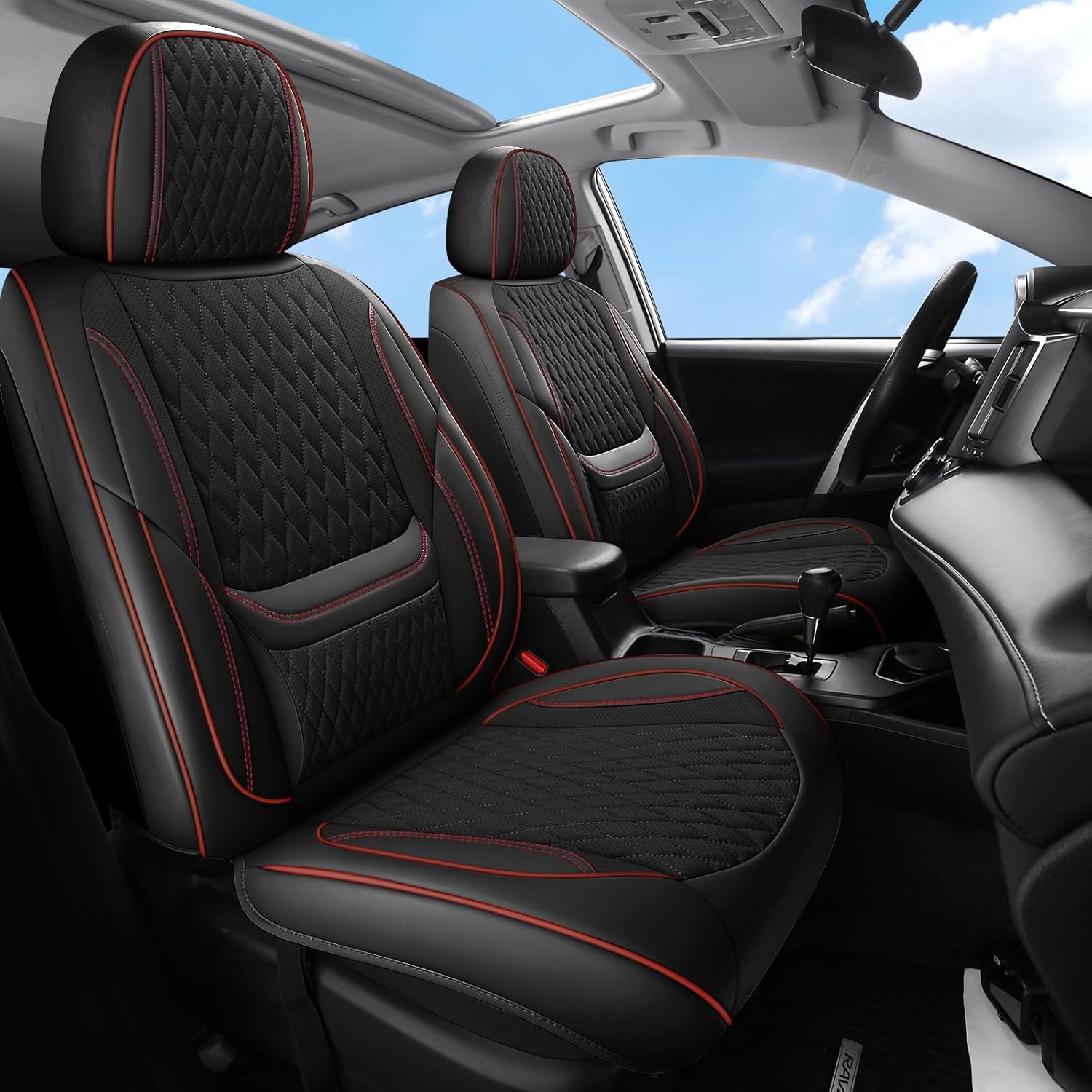 Leather Car Seat Covers Full Set for SUVs and Sedans
