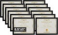 8.5x11 Picture Frame Set of 12 - Black Wall or Tabletop Display