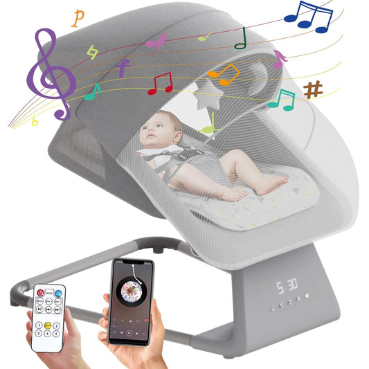 Bluetooth Baby Swing | Remote Control, 11 Lullabies