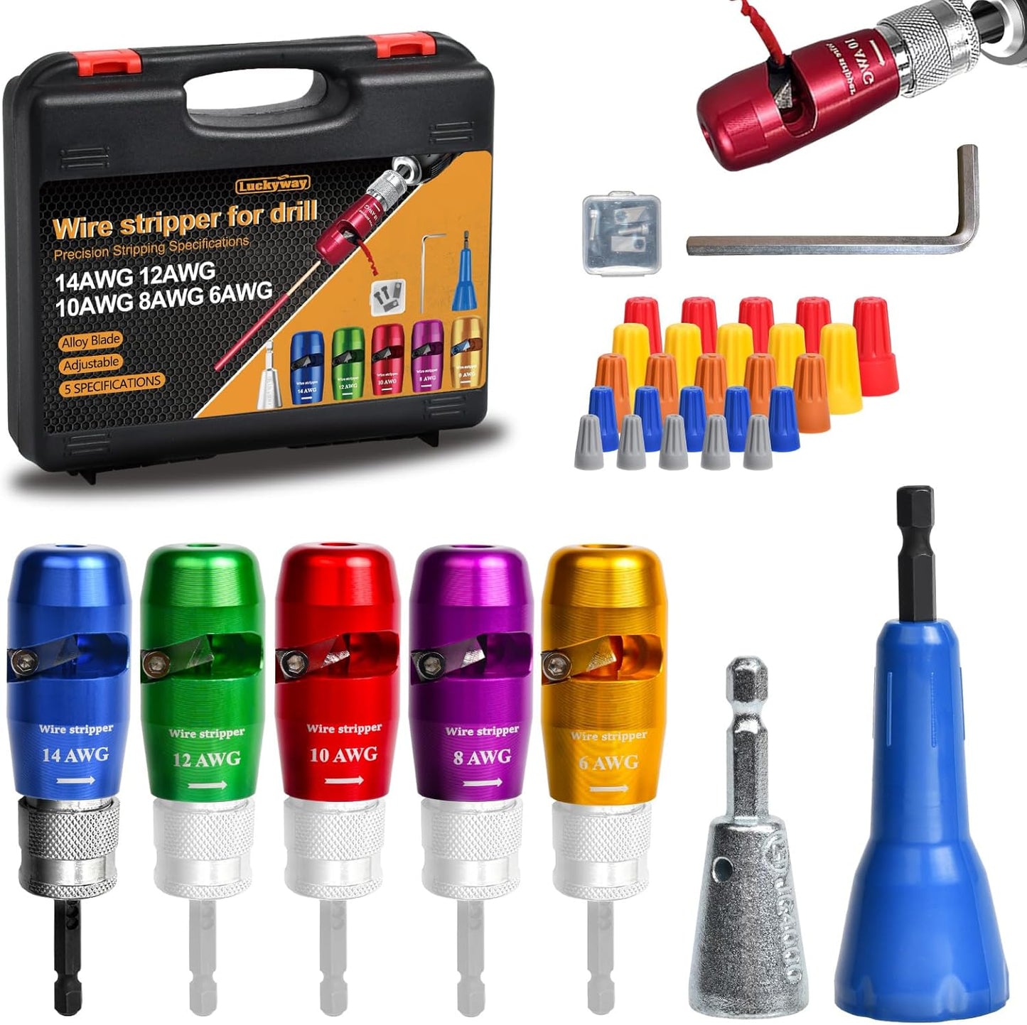 Luckyway Wire Stripper for Drill - Professional Electrician Tool