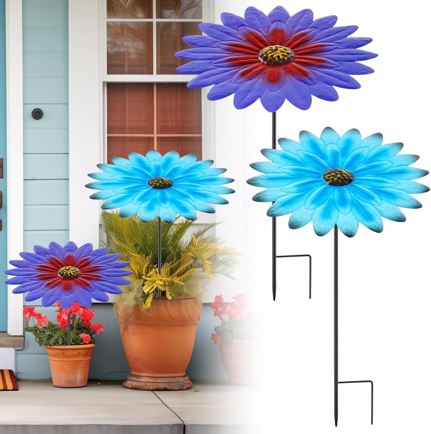 2 Pack Metal Plant Umbrellas for Outdoor Small Plants Shade