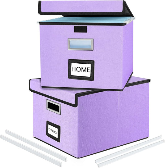 Decorative File Organizer Storage Boxes for Home and Office