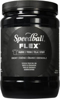 Speedball Flex Fabric Screen Printing Ink, 32-Ounce Ebony - Durable