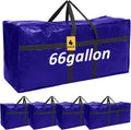 66 Gallon Navy Blue Moving Bags 4-Pack - Heavy Duty Foldable Totes