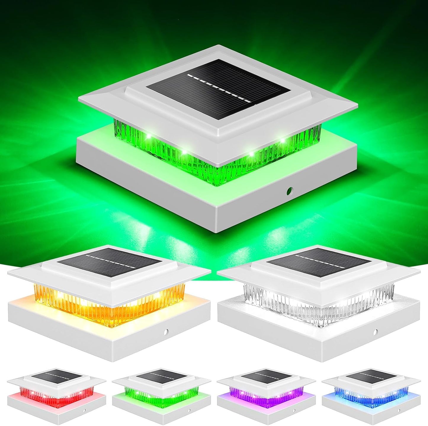 NIORSUN Solar Post Cap Lights for 4x4 and 5x5 Posts - RGB