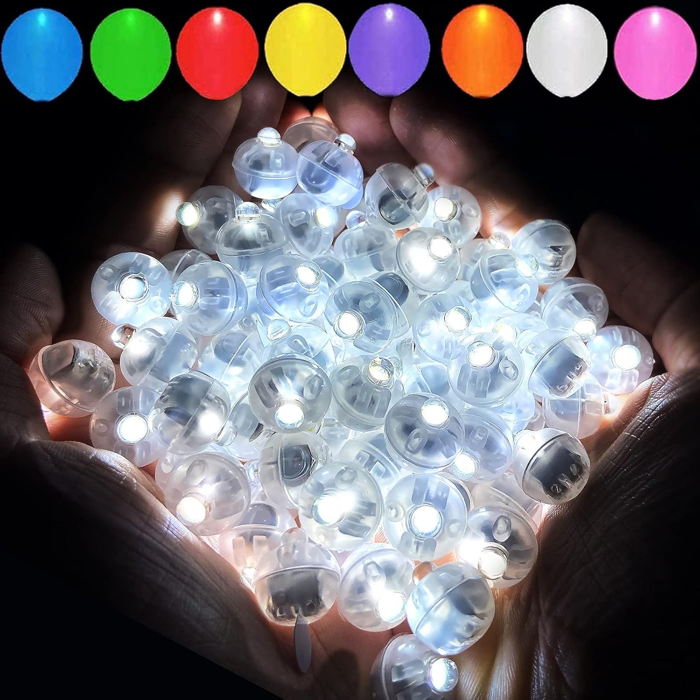 Aogist 200pcs White Balloon Light for Parties and Festivals